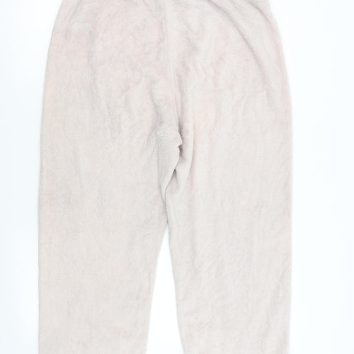Primark Womens Pink Solid Fleece  Pyjama Pants Size 18