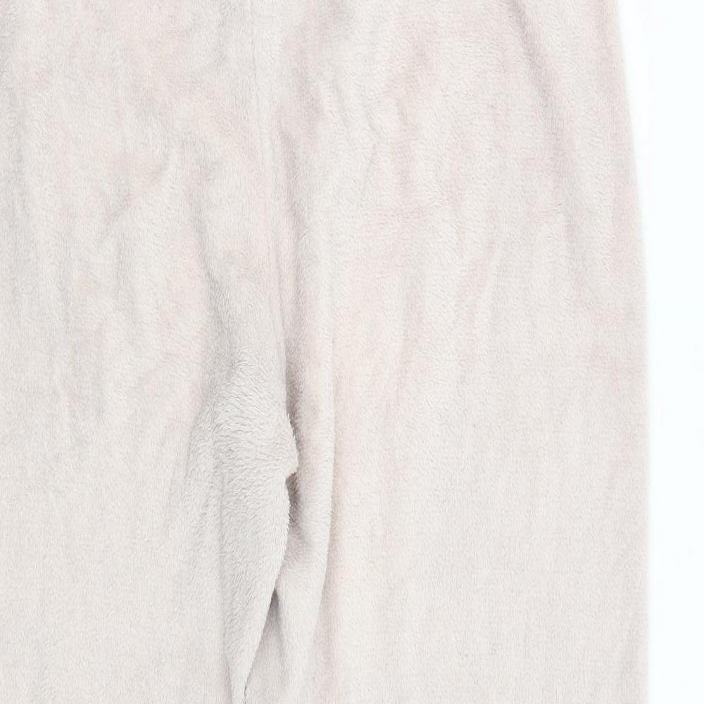 Primark Womens Pink Solid Fleece  Pyjama Pants Size 18