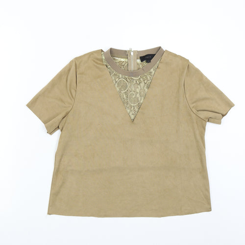 Julie Womens Brown   Basic T-Shirt Size M
