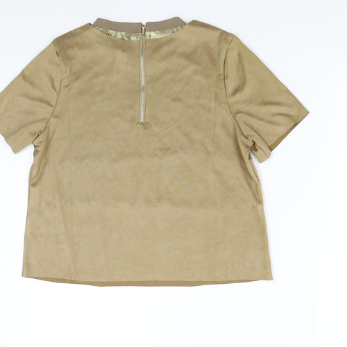 Julie Womens Brown   Basic T-Shirt Size M