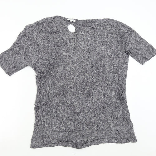 Great Plaind Womens Grey  Knit Pullover Jumper Size L