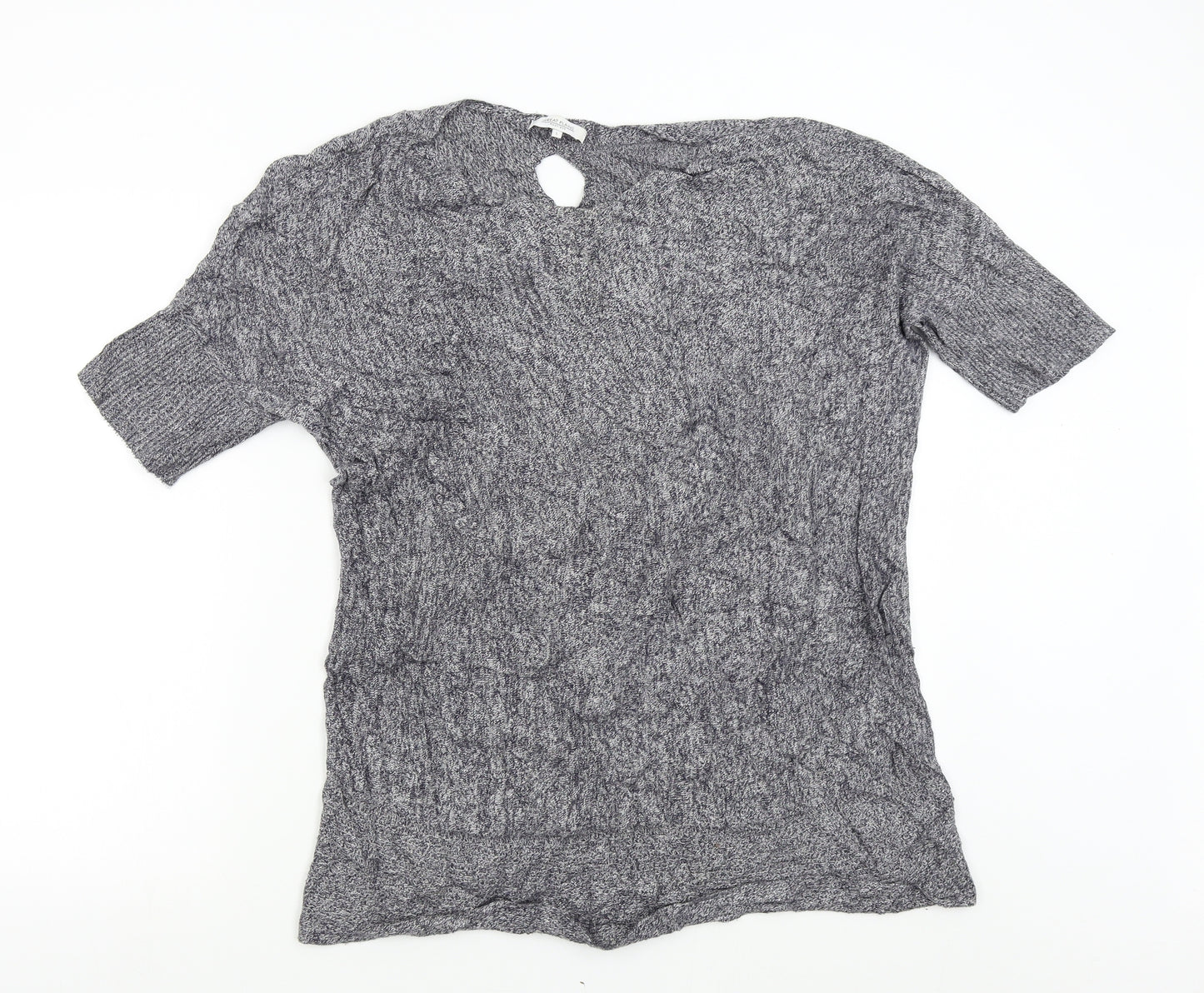 Great Plaind Womens Grey  Knit Pullover Jumper Size L