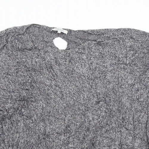 Great Plaind Womens Grey  Knit Pullover Jumper Size L