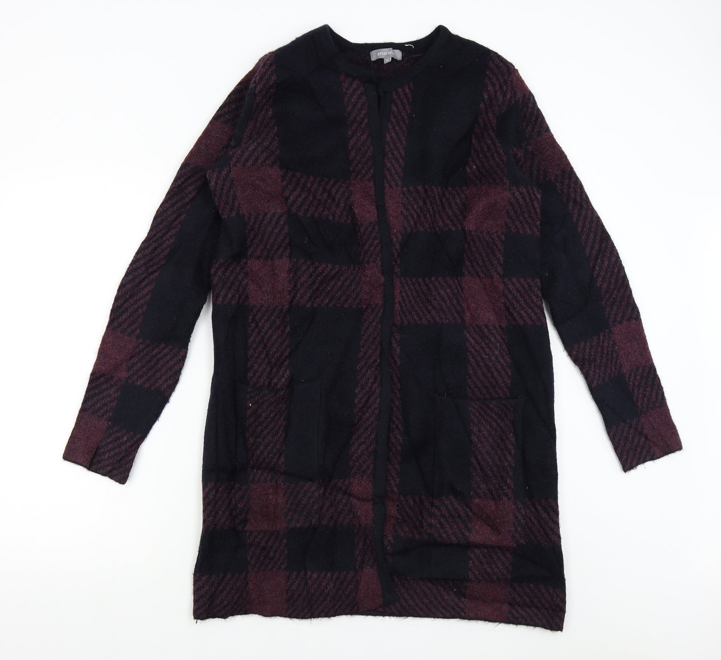 Principles Womens Multicoloured Check  Cardigan Jumper Size 14