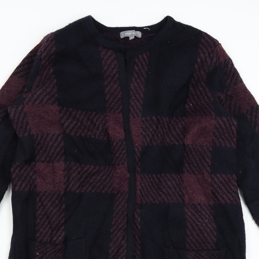 Principles Womens Multicoloured Check  Cardigan Jumper Size 14