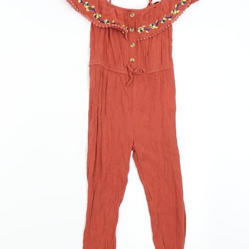 Primark Girls Orange   Jumpsuit One-Piece Size 4-5 Years