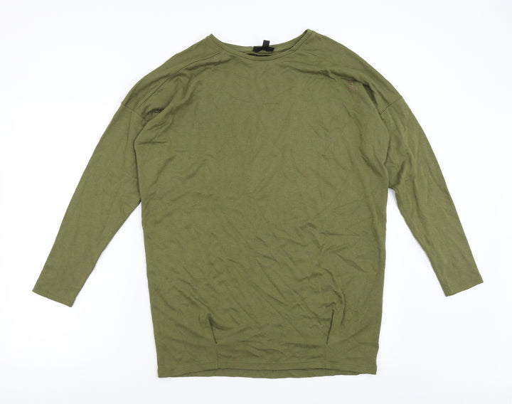 Topshop Womens Green   Pullover Sweatshirt Size 8