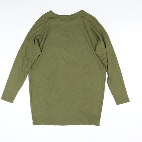 Topshop Womens Green   Pullover Sweatshirt Size 8