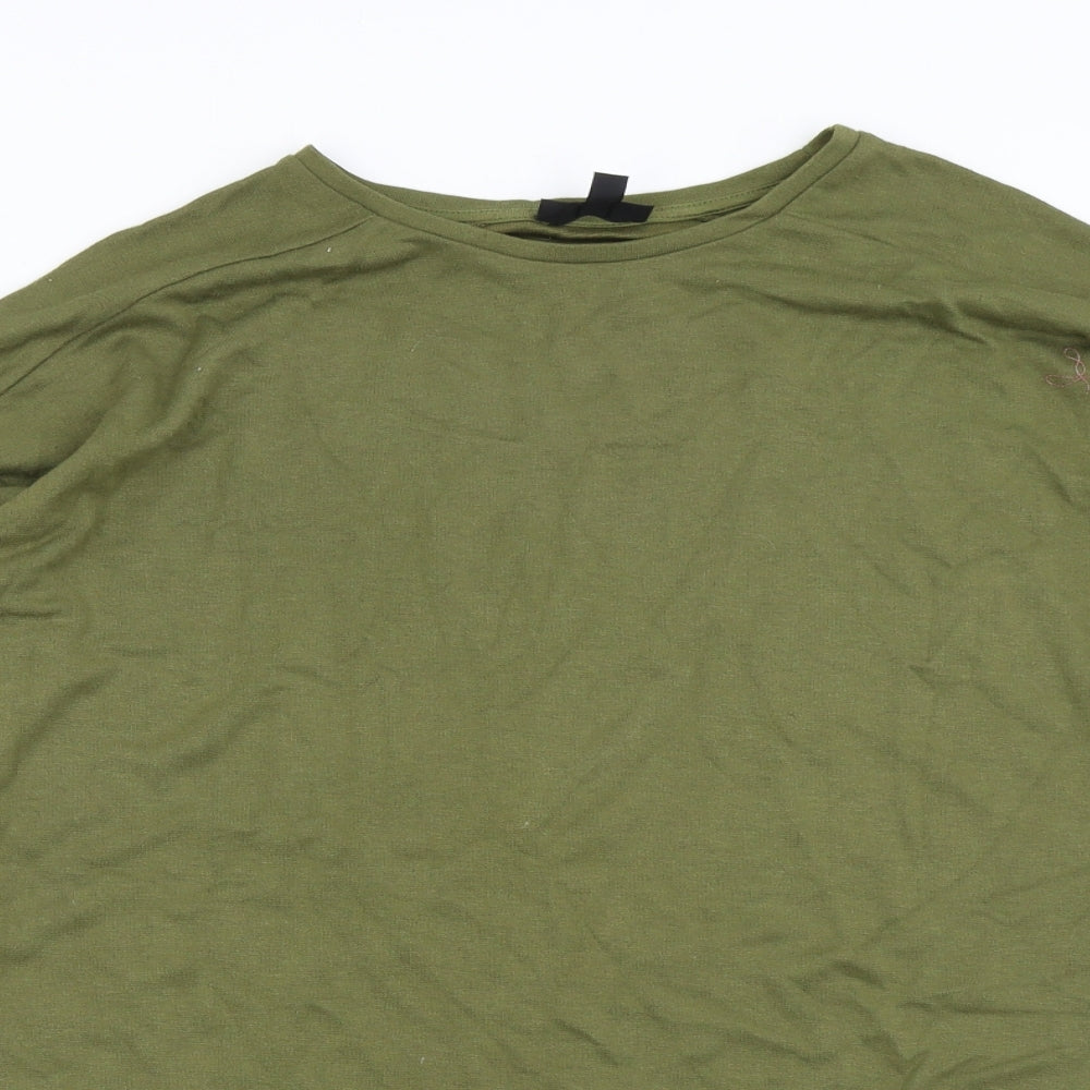 Topshop Womens Green   Pullover Sweatshirt Size 8