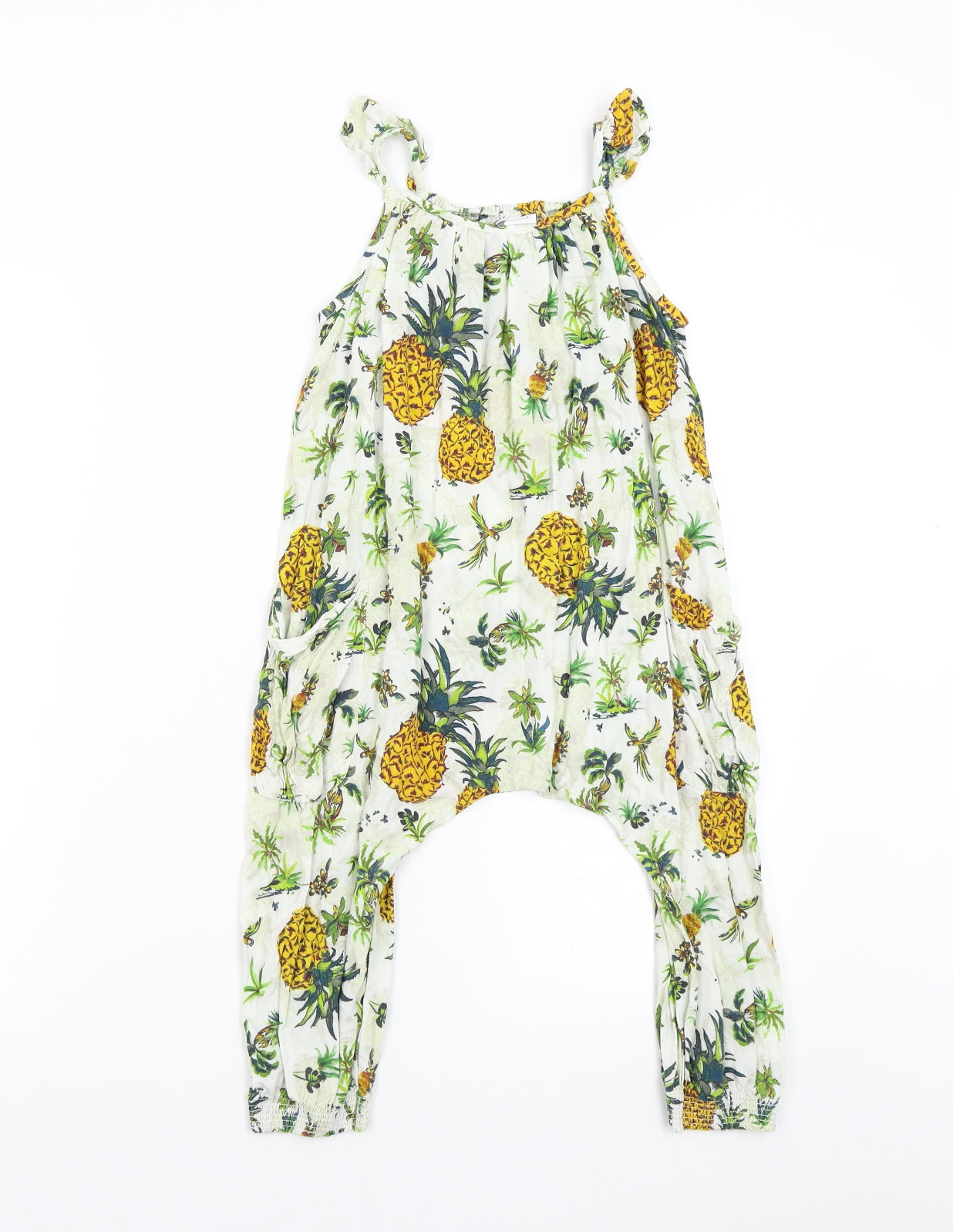 NEXT Girls Multicoloured Floral  Jumpsuit One-Piece Size 3-4 Years