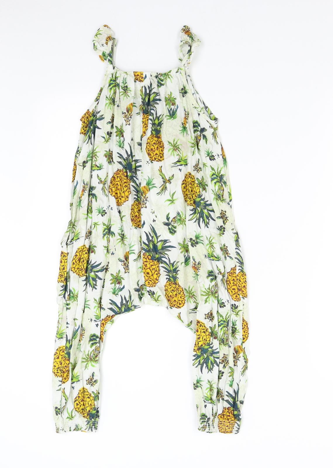 NEXT Girls Multicoloured Floral  Jumpsuit One-Piece Size 3-4 Years