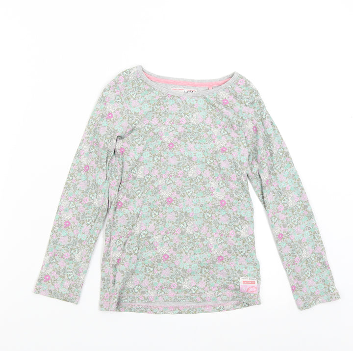 NEXT Girls Multicoloured Floral Basic T-Shirt Size 8 Years