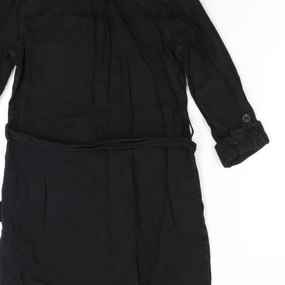 New Look Womens Black   Shirt Dress  Size 8
