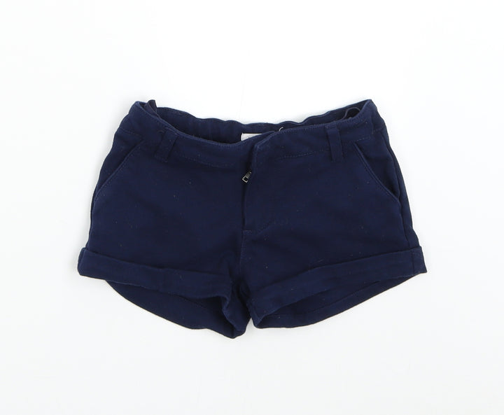 Monoprix Girls Blue Hot Pants Shorts Size 5 Years