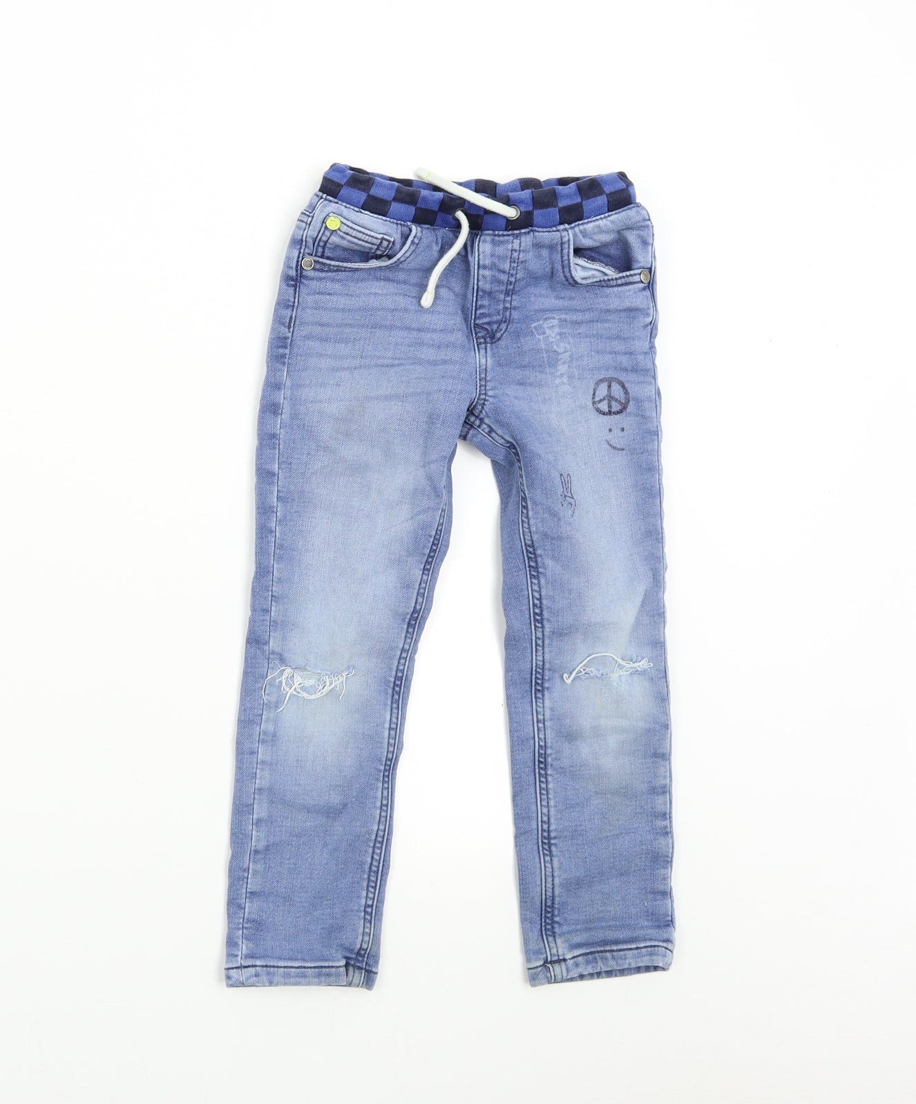 M&S Boys Blue  Denim Skinny Jeans Size 4-5 Years