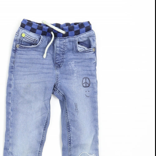 M&S Boys Blue  Denim Skinny Jeans Size 4-5 Years