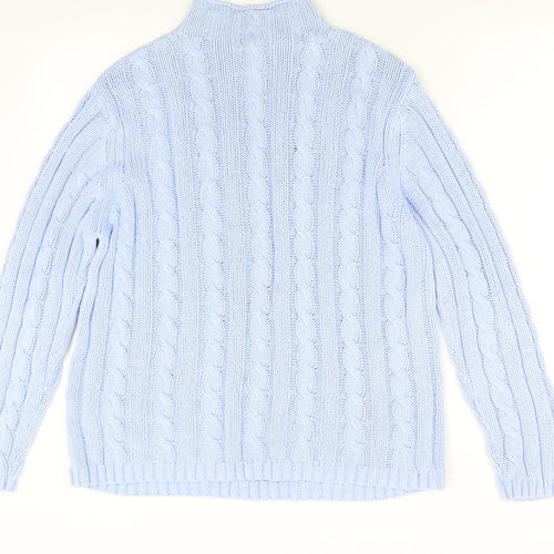 M&S Womens Blue  Knit Pullover Jumper Size 14