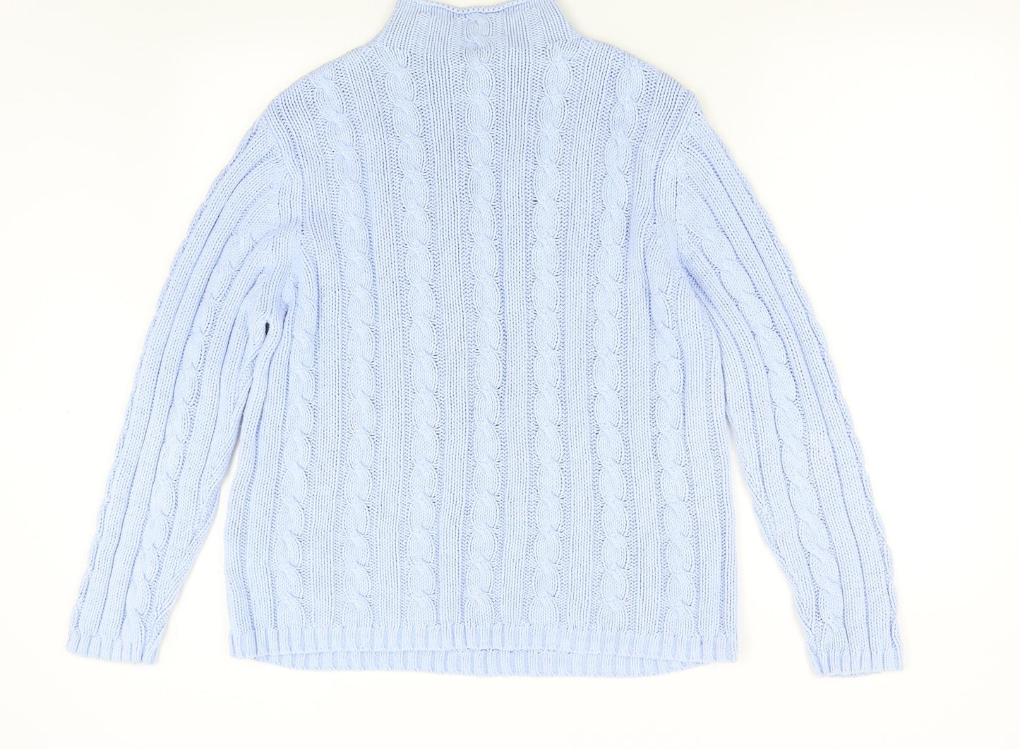 M&S Womens Blue  Knit Pullover Jumper Size 14