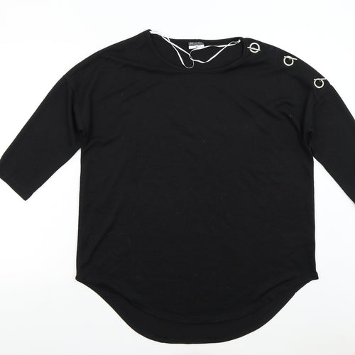 Beloved Womens Black  Knit Pullover Jumper Size XL