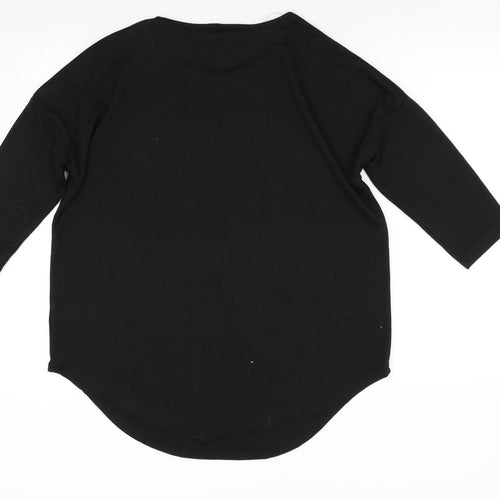 Beloved Womens Black  Knit Pullover Jumper Size XL