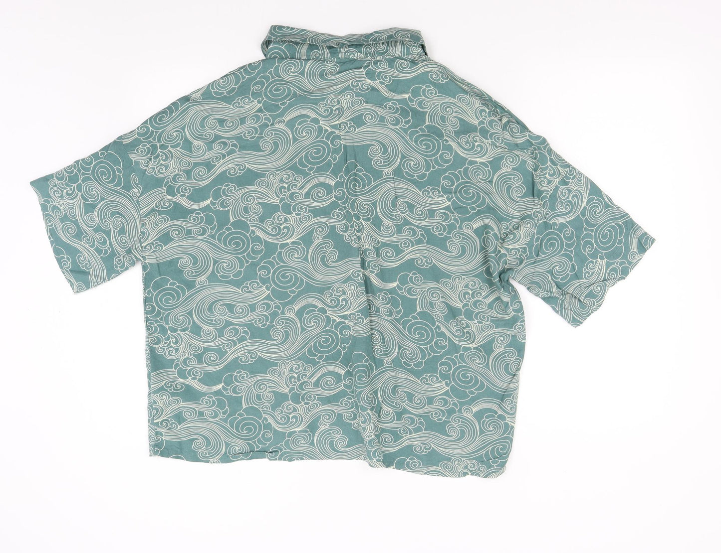 Monkl Mens Green    Button-Up Size XL