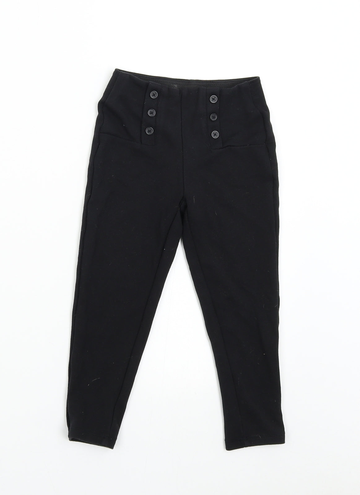 M&S Boys Black   Jogger Trousers Size 5-6 Years