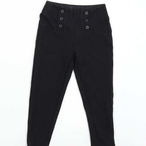 M&S Boys Black   Jogger Trousers Size 5-6 Years