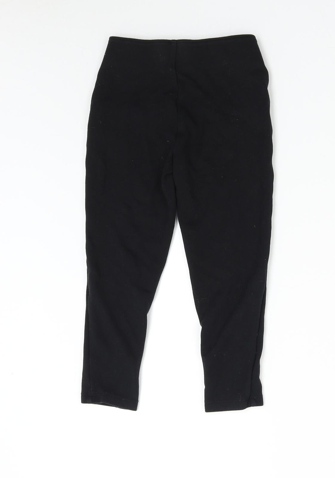M&S Boys Black   Jogger Trousers Size 5-6 Years