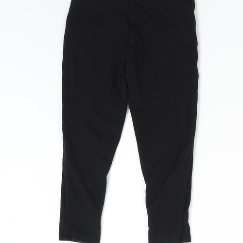 M&S Boys Black   Jogger Trousers Size 5-6 Years