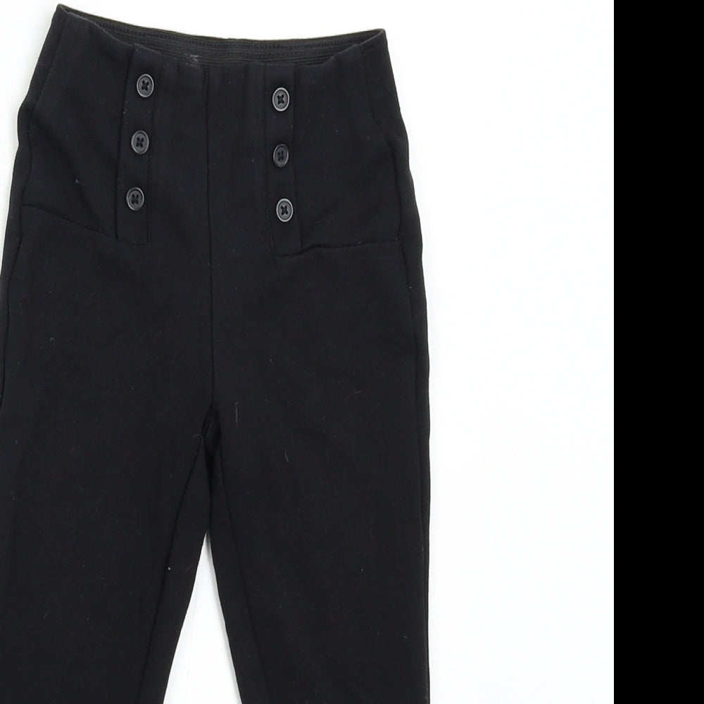 M&S Boys Black   Jogger Trousers Size 5-6 Years