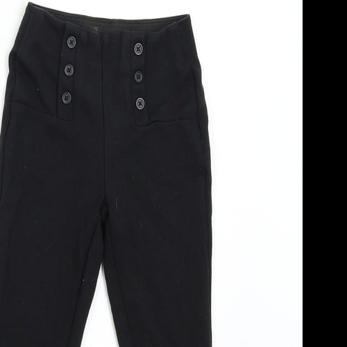 M&S Boys Black   Jogger Trousers Size 5-6 Years