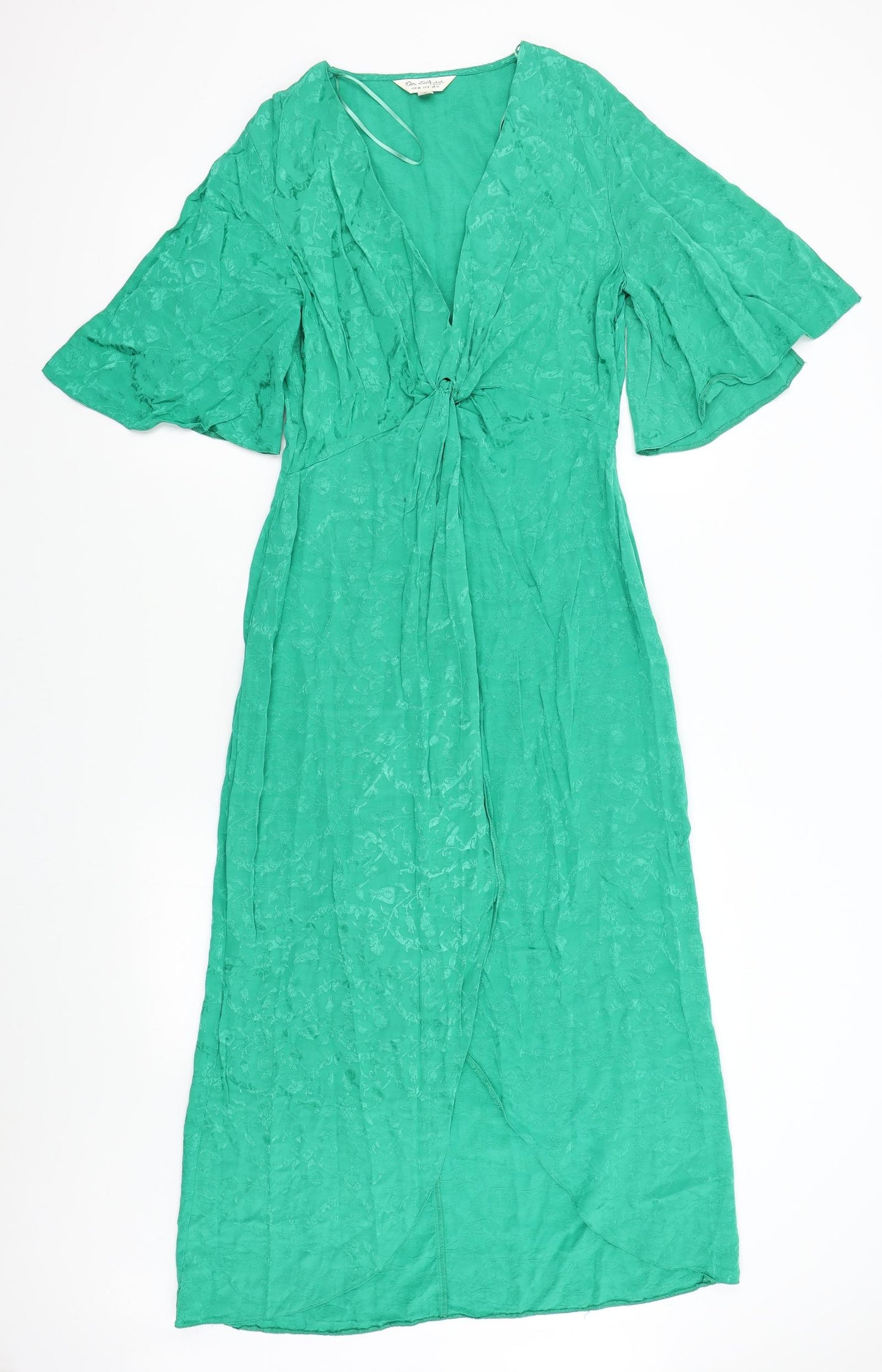 Miss Selfridge Womens Green   Wrap Dress  Size 10