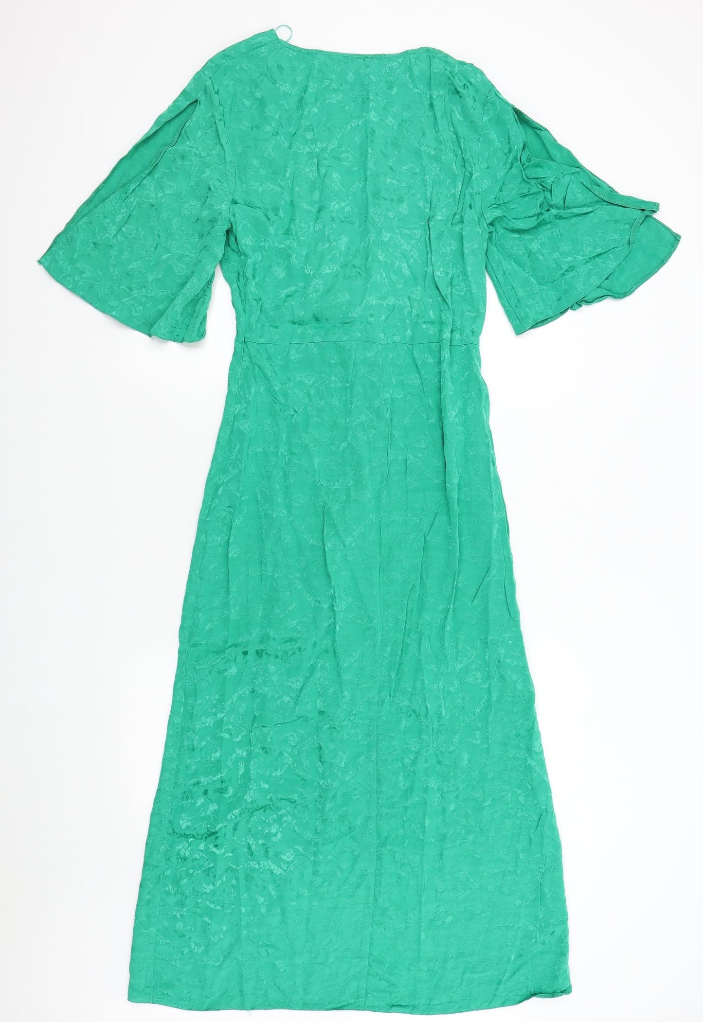 Miss Selfridge Womens Green   Wrap Dress  Size 10