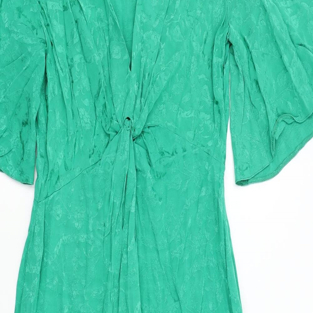 Miss Selfridge Womens Green   Wrap Dress  Size 10