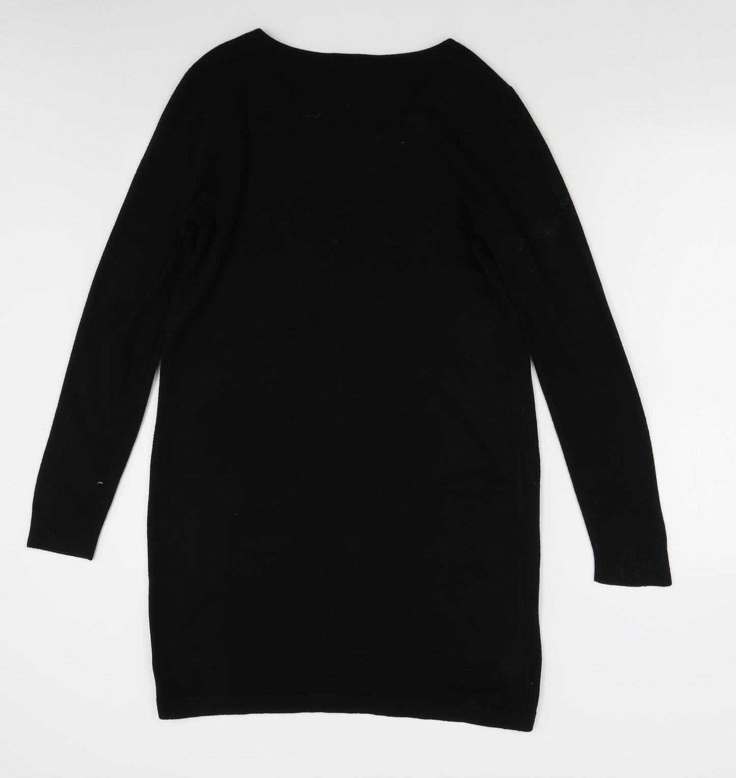 TU Womens Black  Knit Jumper Dress  Size 16