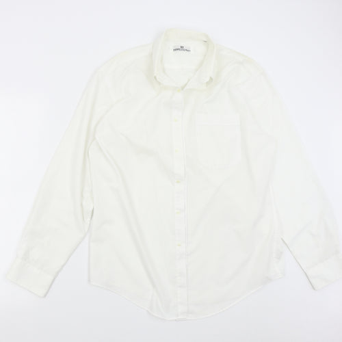 Pierre Balman Mens Ivory    Button-Up Size 15.5
