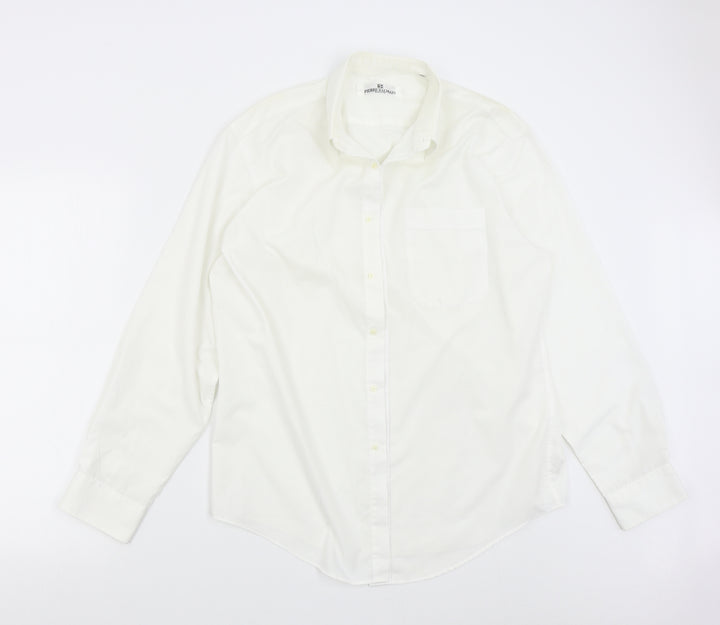 Pierre Balman Mens Ivory    Button-Up Size 15.5