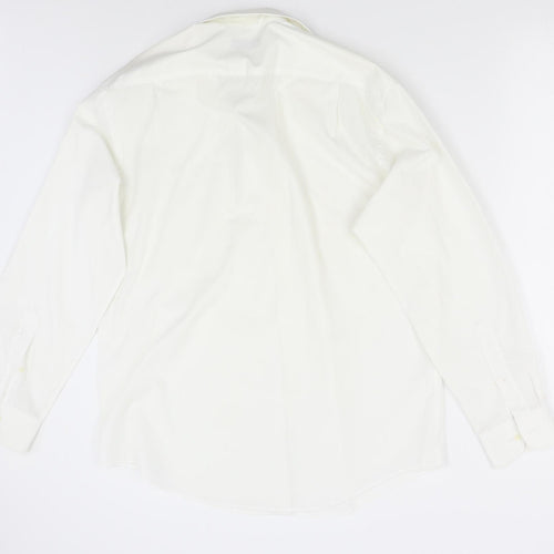 Pierre Balman Mens Ivory    Button-Up Size 15.5