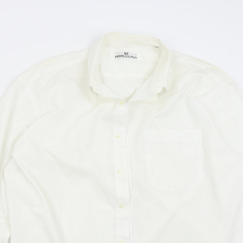 Pierre Balman Mens Ivory    Button-Up Size 15.5