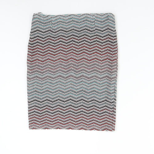TU Womens Multicoloured Geometric  Straight & Pencil Skirt Size 14