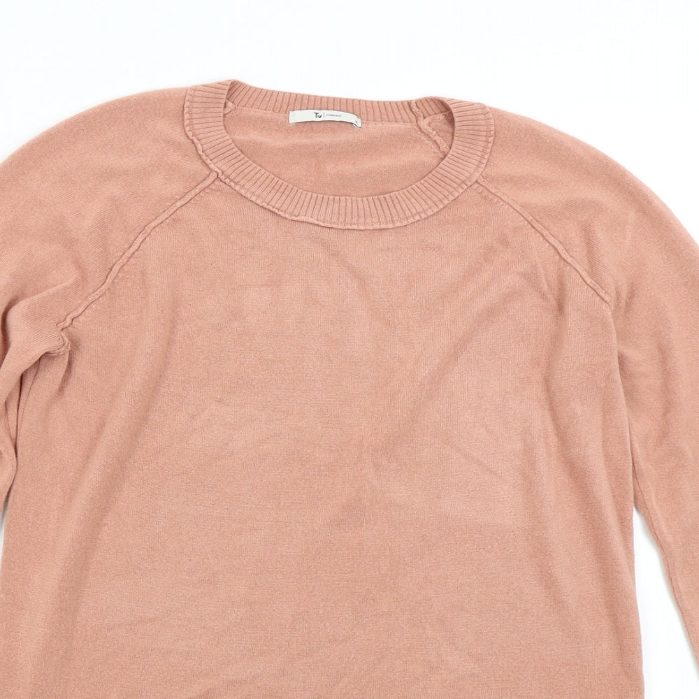 TU Womens Pink  Knit Pullover Jumper Size 14
