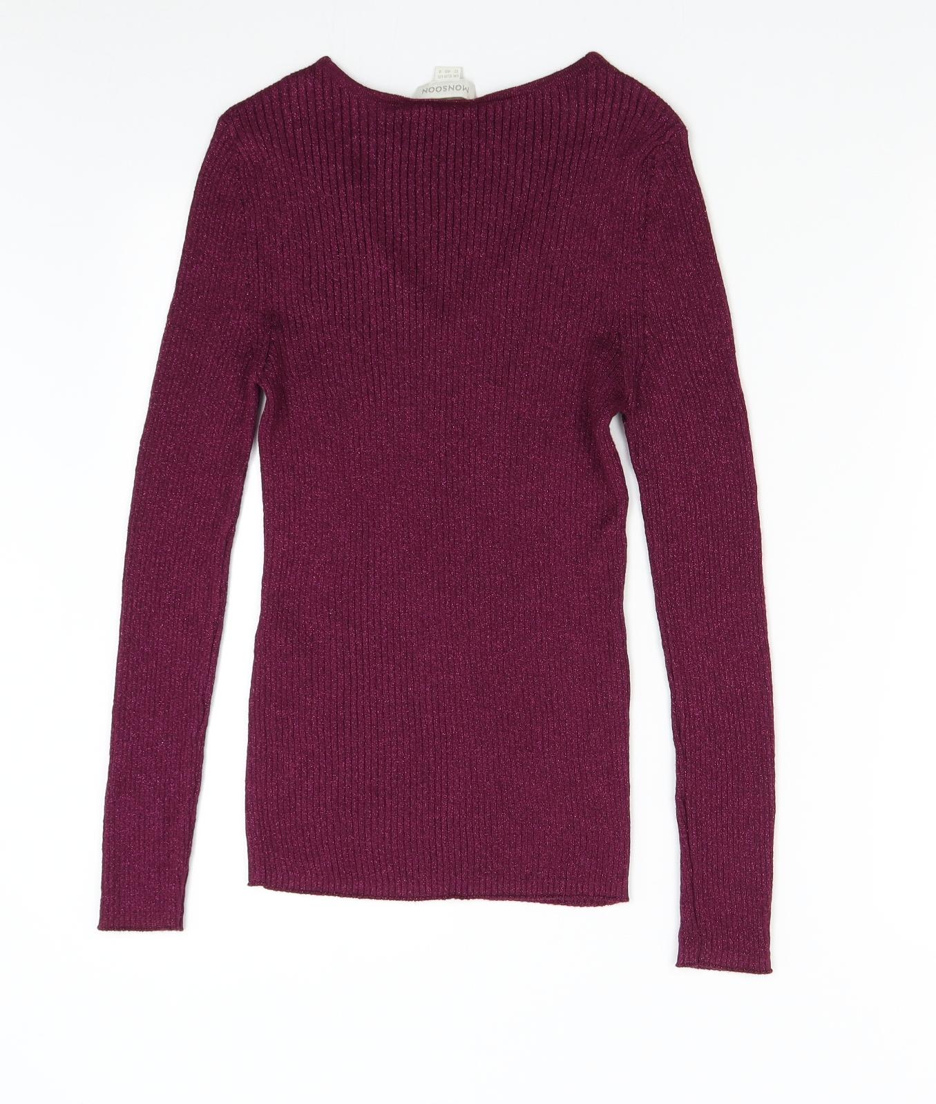 Monsoon Womens Pink  Knit Pullover Jumper Size 12