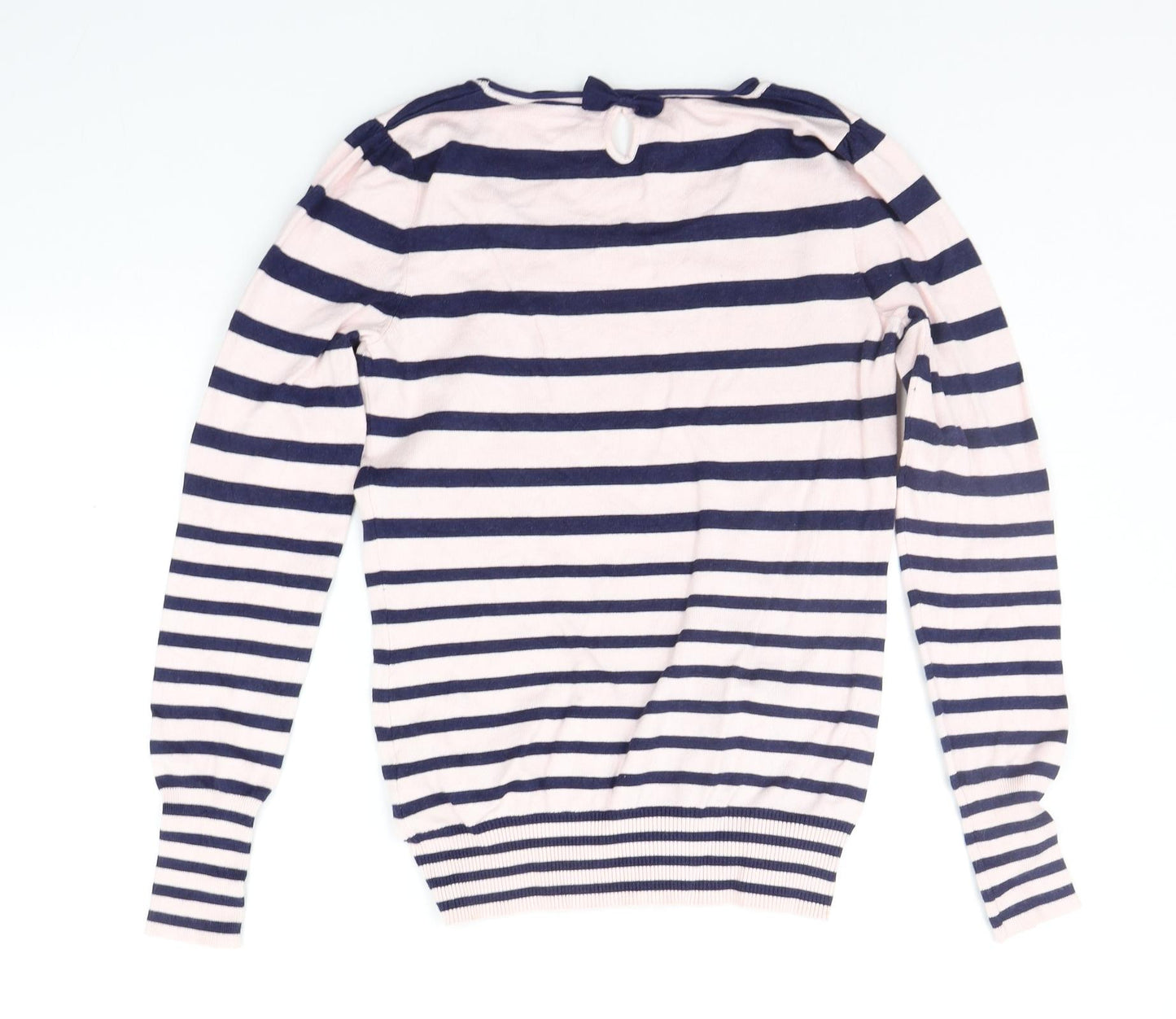 LCW Casual Womens Pink Striped  Pullover Jumper Size M