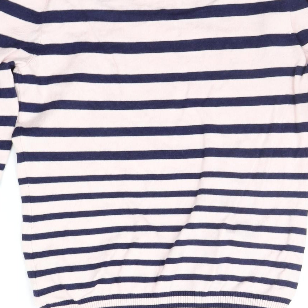 LCW Casual Womens Pink Striped  Pullover Jumper Size M
