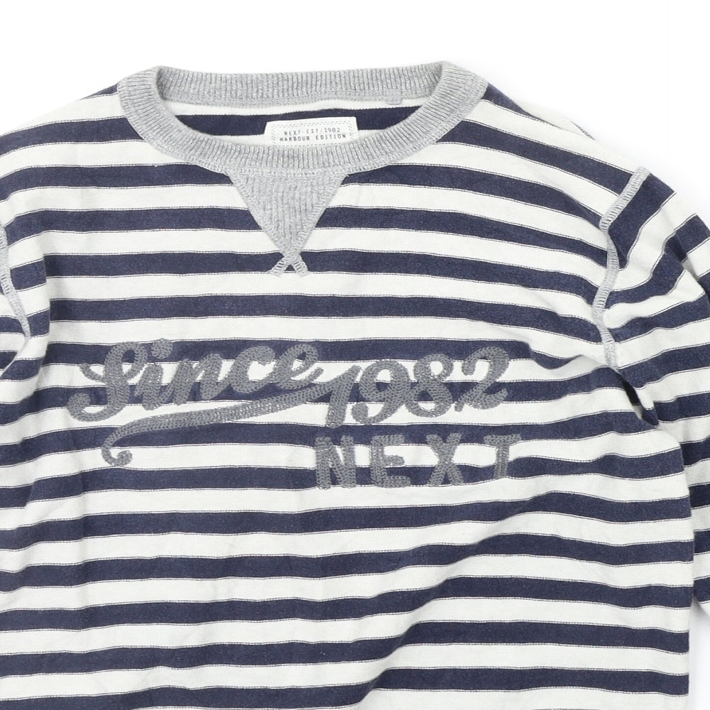 NEXT Boys Blue Striped  Pullover Jumper Size 13 Years