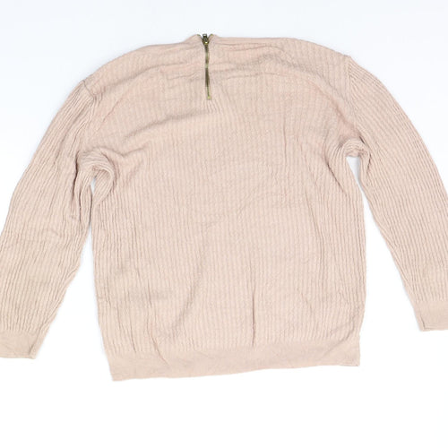 Dorothy Perkins Womens Beige   Pullover Jumper Size 10