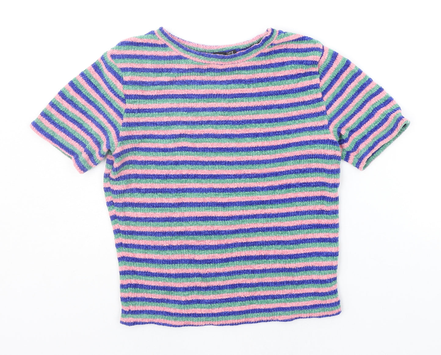 Berksha Girls Blue Striped  Pullover Jumper Size M