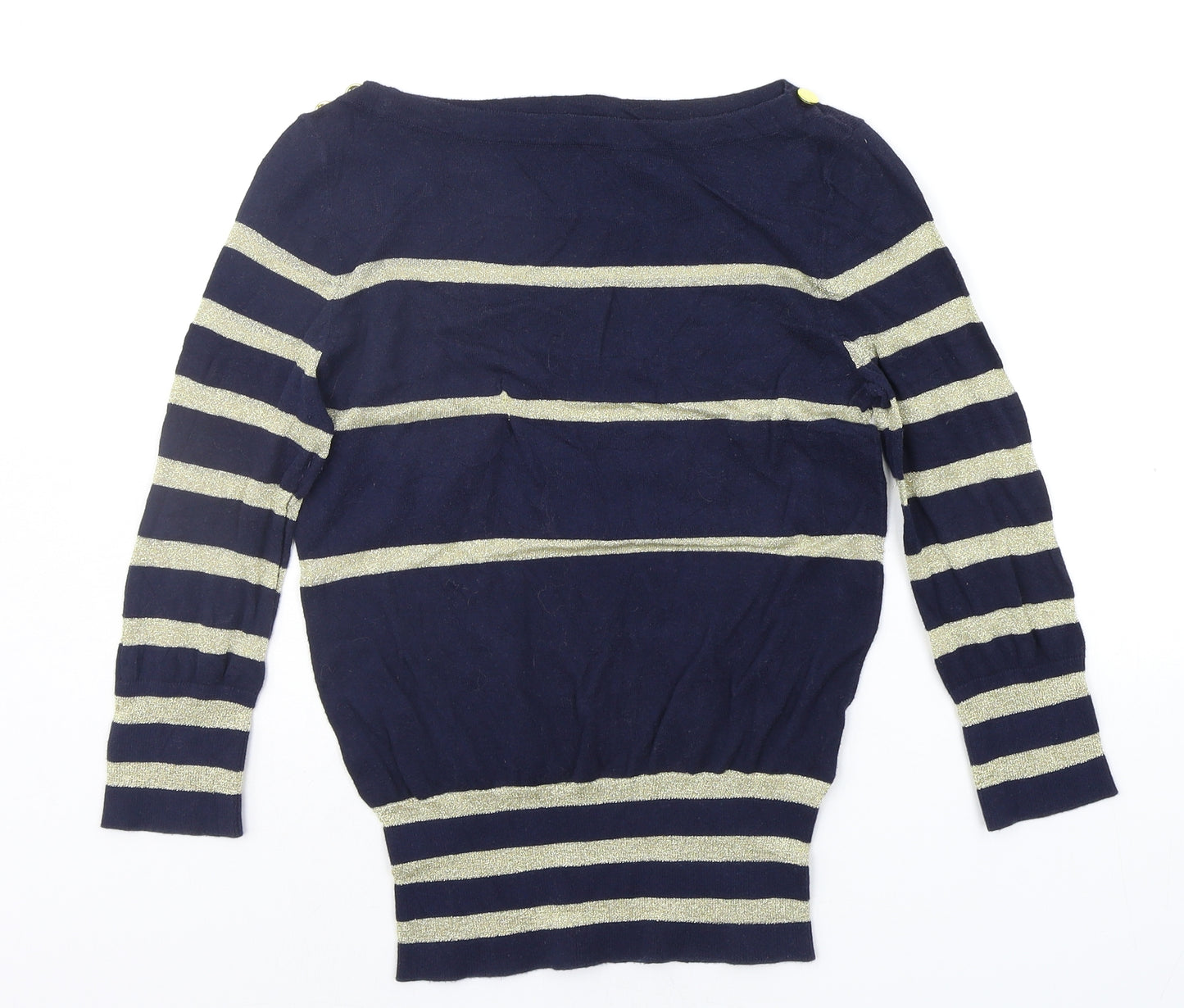 a wear  Womens Blue Striped  Pullover Jumper Size 10