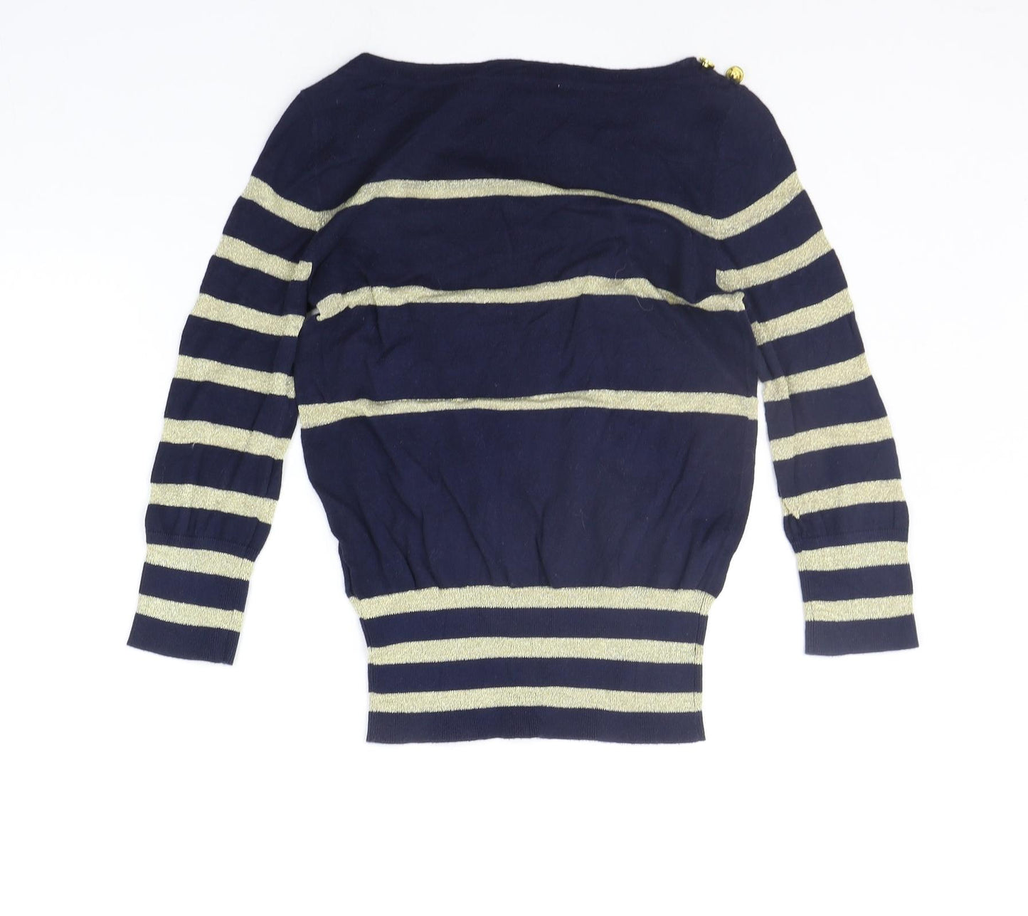 a wear  Womens Blue Striped  Pullover Jumper Size 10