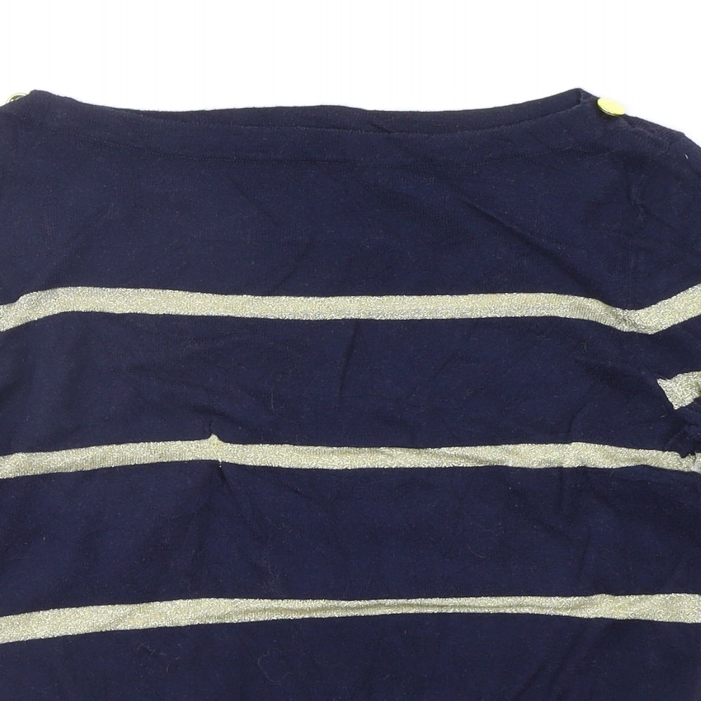 a wear  Womens Blue Striped  Pullover Jumper Size 10